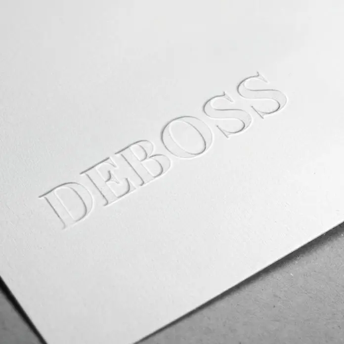 Debossed
