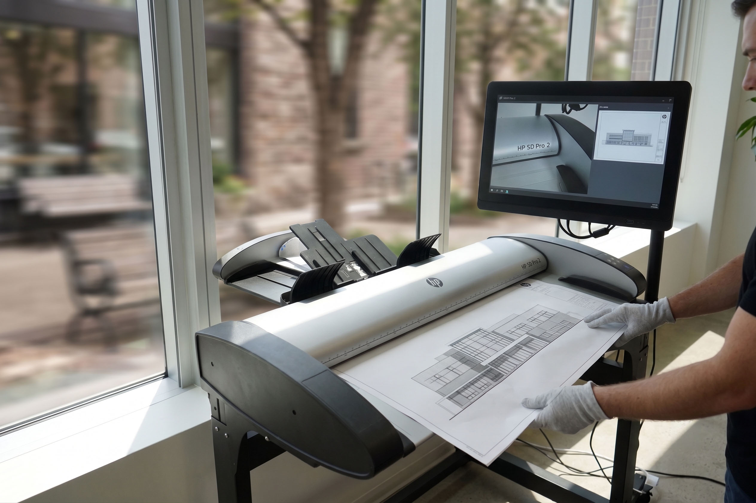 Large format scanner service equipment